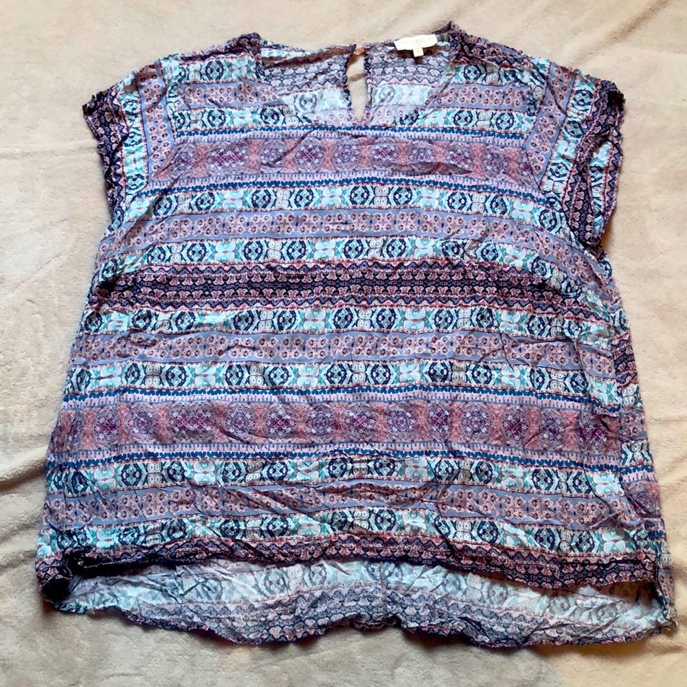 Women’s Cynthia Rowley s/s top, multicolor, 2X